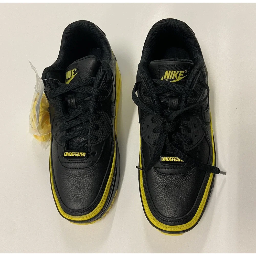 Nike Air Max 90 x Undefeated Black Optic Yellow Mens 5.5 Women's 7